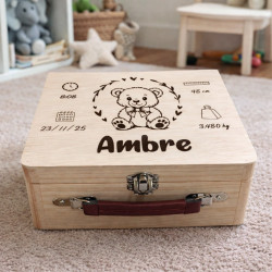 Boite en bois naissance