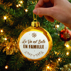 Boule de Noël - La vie est belle en famille - Brod N' Flock
