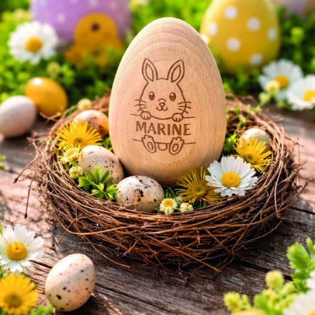 Œufs de Pâques en Bois avec prénom personnalisable - Brod N' Flock