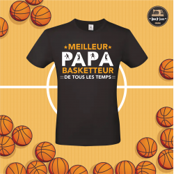 T-shirt - Meilleur papa basketteur de tous les temps - Brod N' Flock