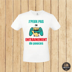 T-shirt - J'peux pas j'ai entrainement de pouces - Brod N' Flock