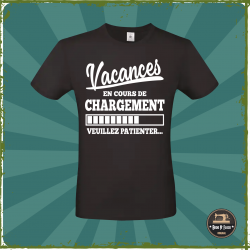 T-shirt - Vacances en cours de chargement - Brod N' Flock