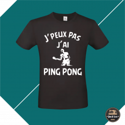 T-shirt - J'peux pas j'ai ping pong - Brod N' Flock