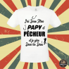 T-shirt - J'ai deux titres dans la vie Papy et pêcheur - Brod N' Flock