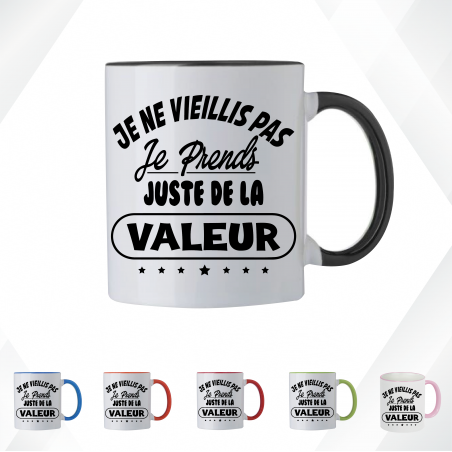 Mug - Je ne vieillis pas je prends juste de la valeur - Brod N' Flock
