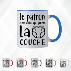 Mug - Le patron c'est celui qui porte la couche - Brod N' Flock