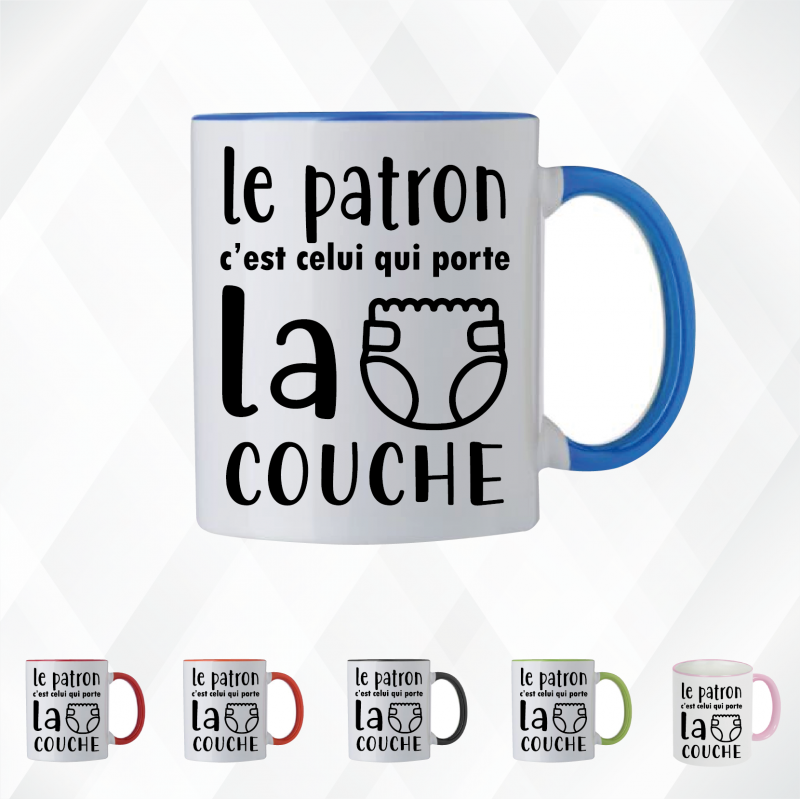 Mug - Le patron c'est celui qui porte la couche - Brod N' Flock