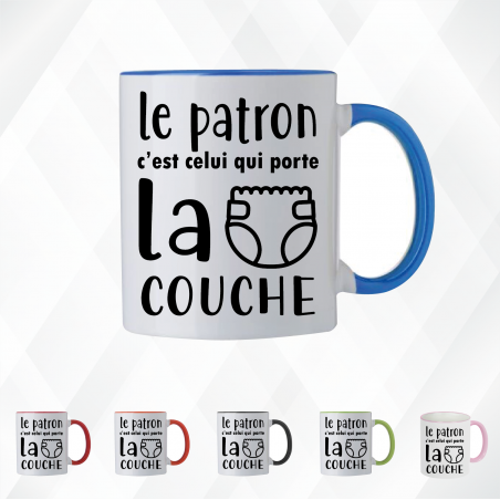 Mug - Le patron c'est celui qui porte la couche - Brod N' Flock
