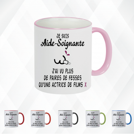Mug - Je suis aide-soignante ... j’ai vu plus de paire - Brod N' Flock
