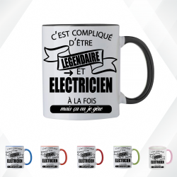 Mug - C'est compliqué d'être légendaire et électricien - Brod N' Flock