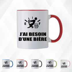 Mug - J'ai besoin d'une bière - Brod N' Flock