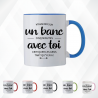 Mug - M'assoir sur un banc 5 minutes avec toi critique - Brod N' Flock
