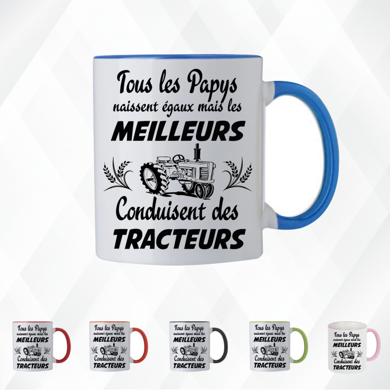 Mug - Tous les Papys naissent égaux mais les meilleurs - Brod N' Flock