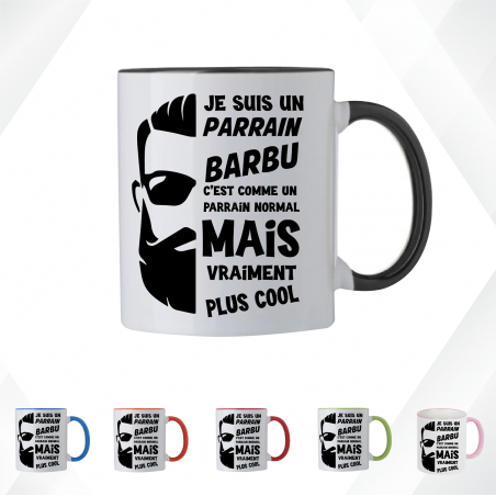 Mug - Je suis un Parrain barbu comme un parrain normal - Brod N' Flock