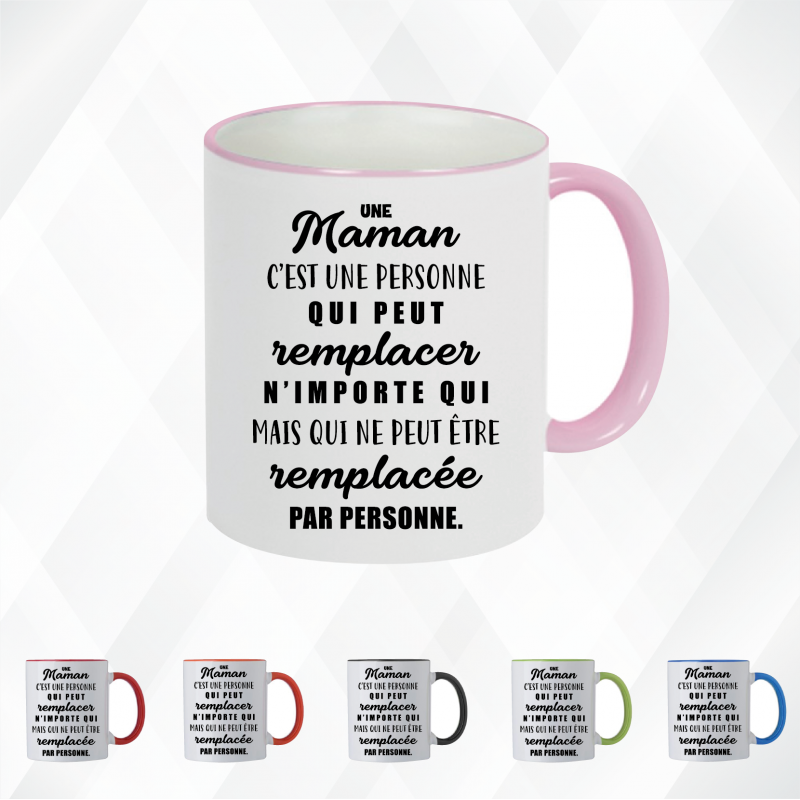 Mug - Une maman, une personne qui ne peut remplacer - Brod N' Flock