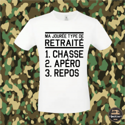 T-shirt - Ma journée type de retraité - Brod N' Flock
