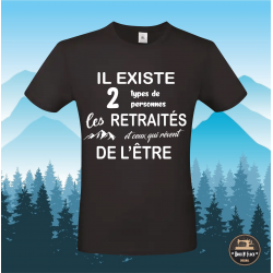 T-shirt - Il existe 2 types de retraités - Brod N' Flock