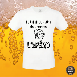 T-shirt - Le meilleur ami de l'homme l'apéro - Brod N' Flock
