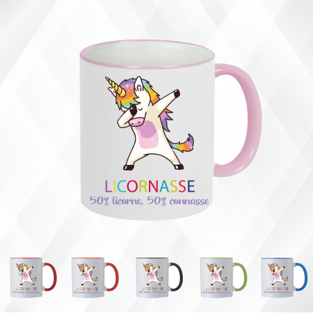 Mug - Licornasse 50% Licorne - 50 % Connasse - Brod N' Flock