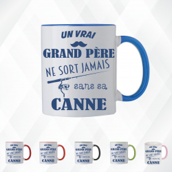 Mug - Un vrai grand-père ne sors jamais sans sa canne - Brod N' Flock