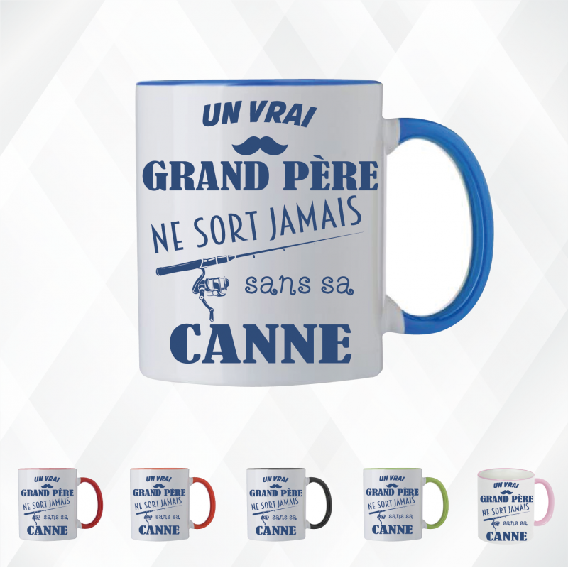 Mug - Un vrai grand-père ne sors jamais sans sa canne - Brod N' Flock