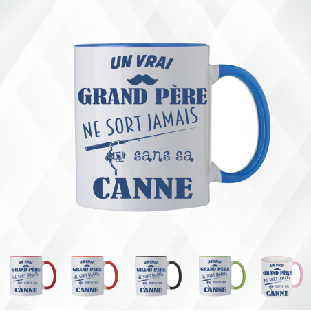 Mug - Un vrai grand-père ne sors jamais sans sa canne - Brod N' Flock