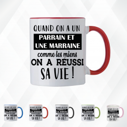 Mug - Quand on a un parrain et une marraine comme ... - Brod N' Flock