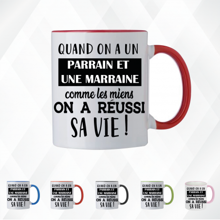 Mug - Quand on a un parrain et une marraine comme ... - Brod N' Flock