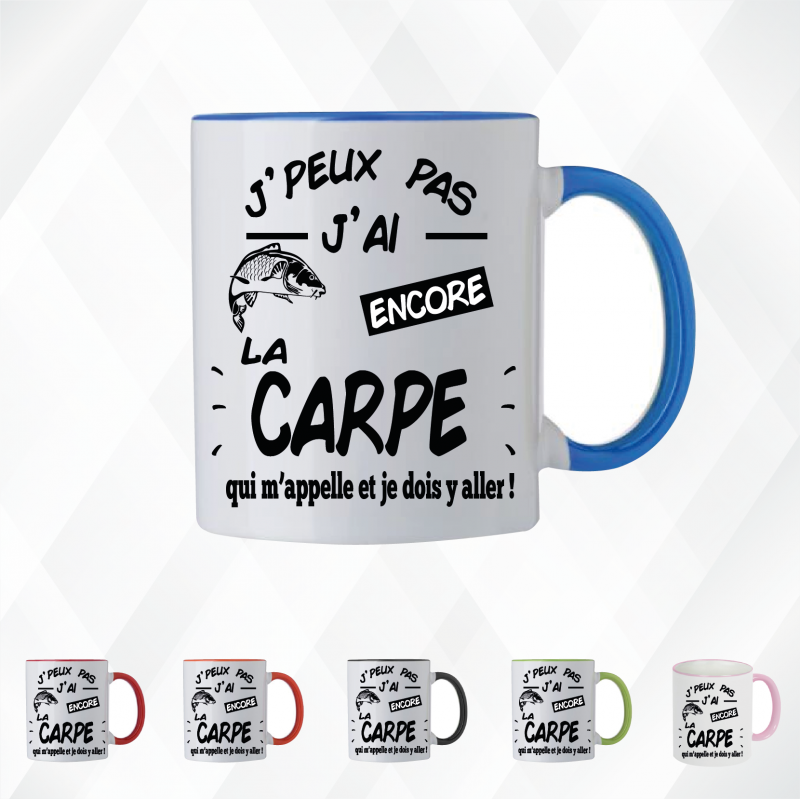 Mug - J'peux pas j'ai encore la carpe qui m'appelle - Brod N' Flock
