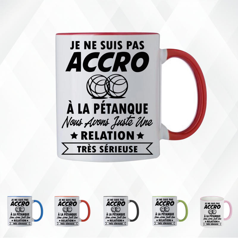 Mug - Je ne suis pas accro à la pétanque nous avons ...- Brod N' Flock