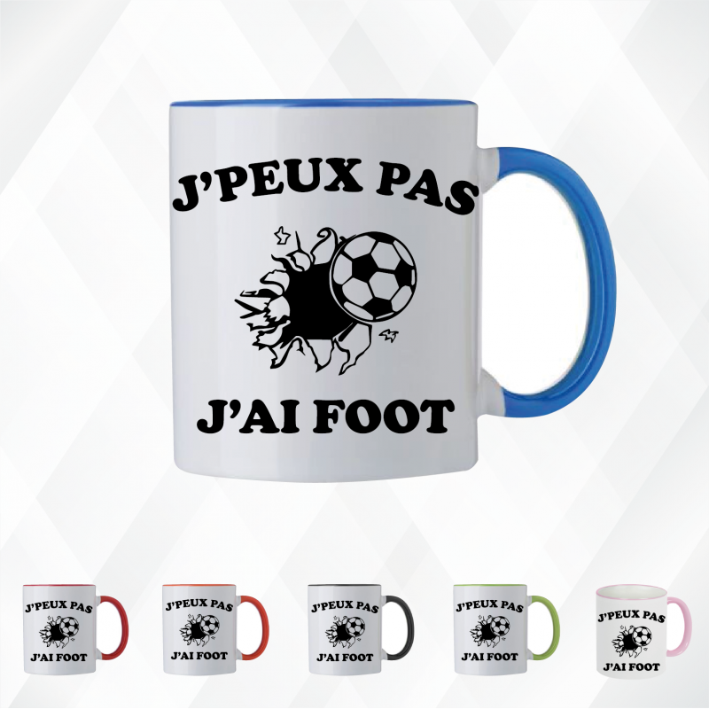 Mug - J'peux pas j'ai foot - Brod N' Flock Mug - J'peux pas j'ai foot - Brod N' Flock