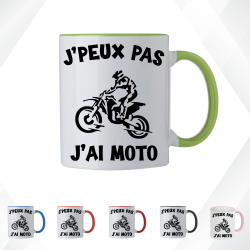 Mug - J'peux pas j'ai moto - Brod N' Flock