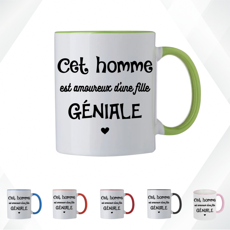 Mug - Cet homme est amoureux d'une fille géniale - Brod N' Flock