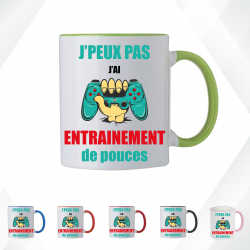 Mug - J'peux pas j'ai entrainement de pouces - Brod N' Flock
