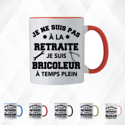 Mug - Je ne suis pas à la retraite je suis bricoleur - Brod N' Flock