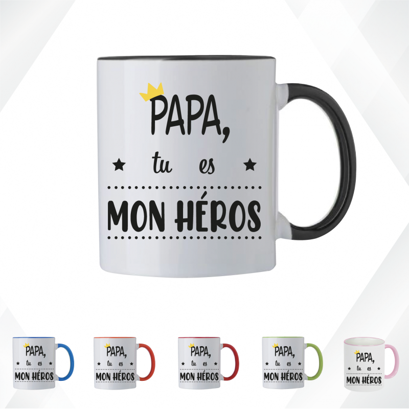 Mug - Papa tu es mon héros - Brod N' Flock