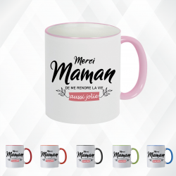 Mug - Merci maman de me rendre la vie aussi jolie ! - Brod N' Flock