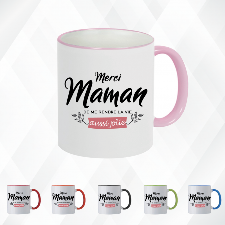Mug - Merci maman de me rendre la vie aussi jolie ! - Brod N' Flock