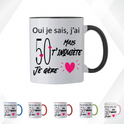 Mug - Oui je sais j'ai 50 mais t'inquiète je gère - Brod N' Flock