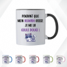 Mug - Pendant que mon humain bosse je me la coule ... - Brod N' Flock