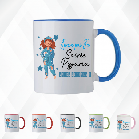 Mug - J'peux pas j'ai soirée pyjama entre copines - Brod N' Flock