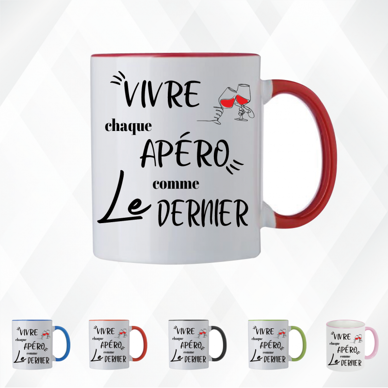 Mug - Vivre chaque apéro comme le dernier - Brod N' Flock