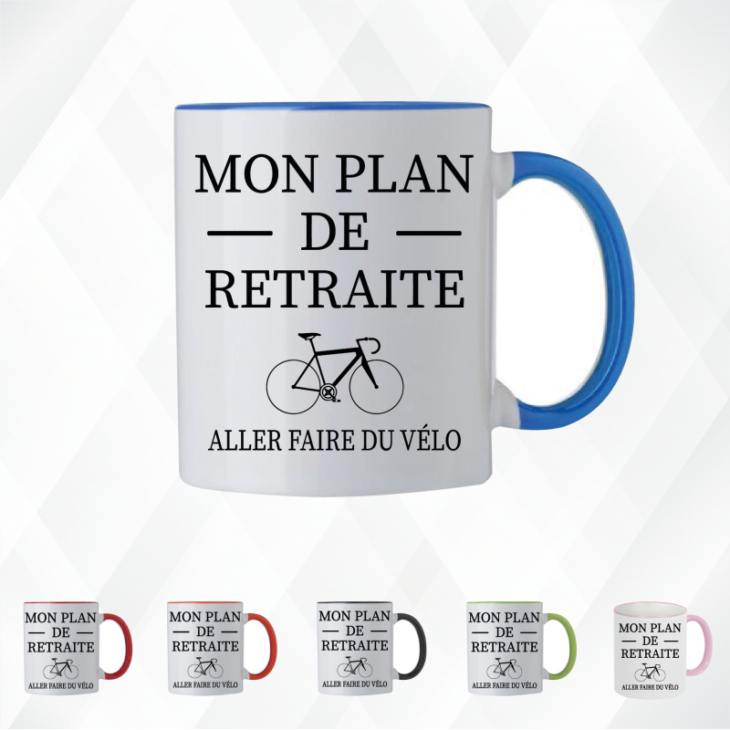 Mug - Mon plan de retraite aller faire du vélo - Brod N' Flock