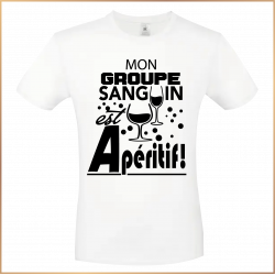 T-shirt - Mon groupe sanguin est Apéritif - Brod N' Flock
