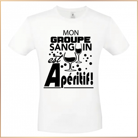 T-shirt - Mon groupe sanguin est Apéritif - Brod N' Flock