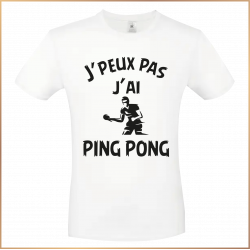 T-shirt - J'peux pas j'ai ping pong - Brod N' Flock