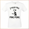 T-shirt - J'peux pas j'ai ping pong - Brod N' Flock