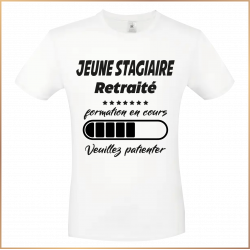 T-shirt - Jeune stagiaire retraité formation en cours - Brod N' Flock