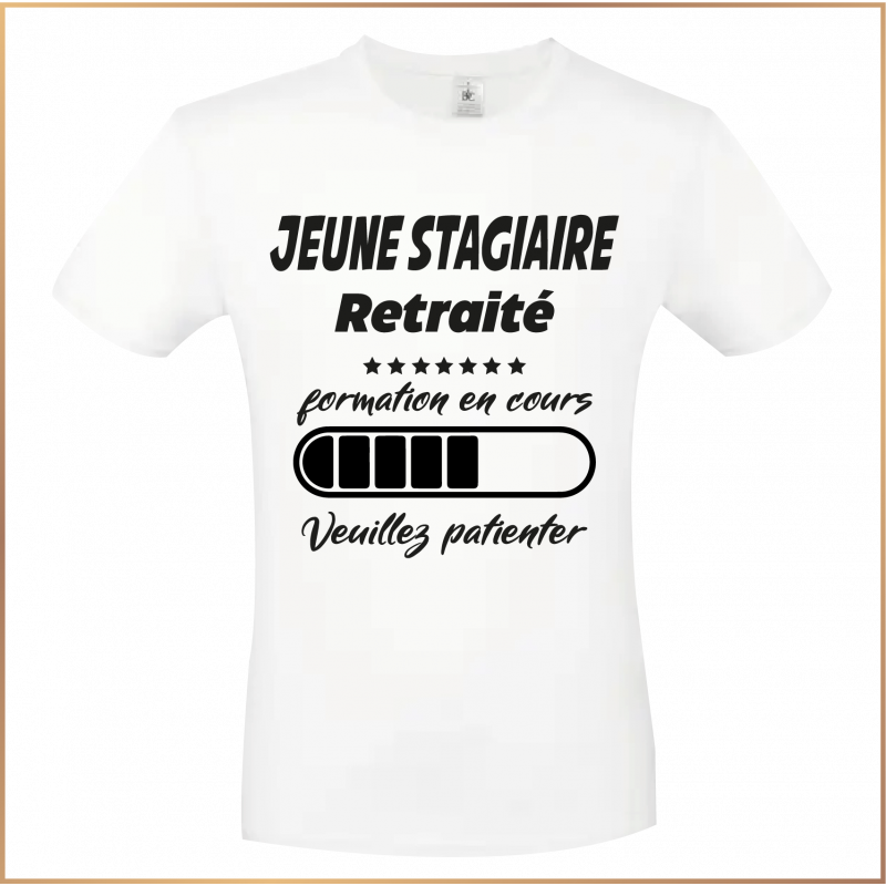 T-shirt - Jeune stagiaire retraité formation en cours - Brod N' Flock