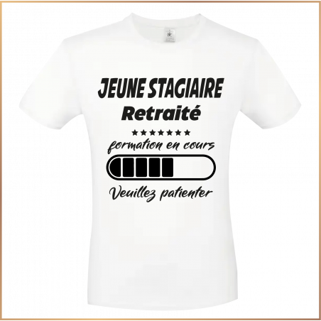 T-shirt - Jeune stagiaire retraité formation en cours - Brod N' Flock